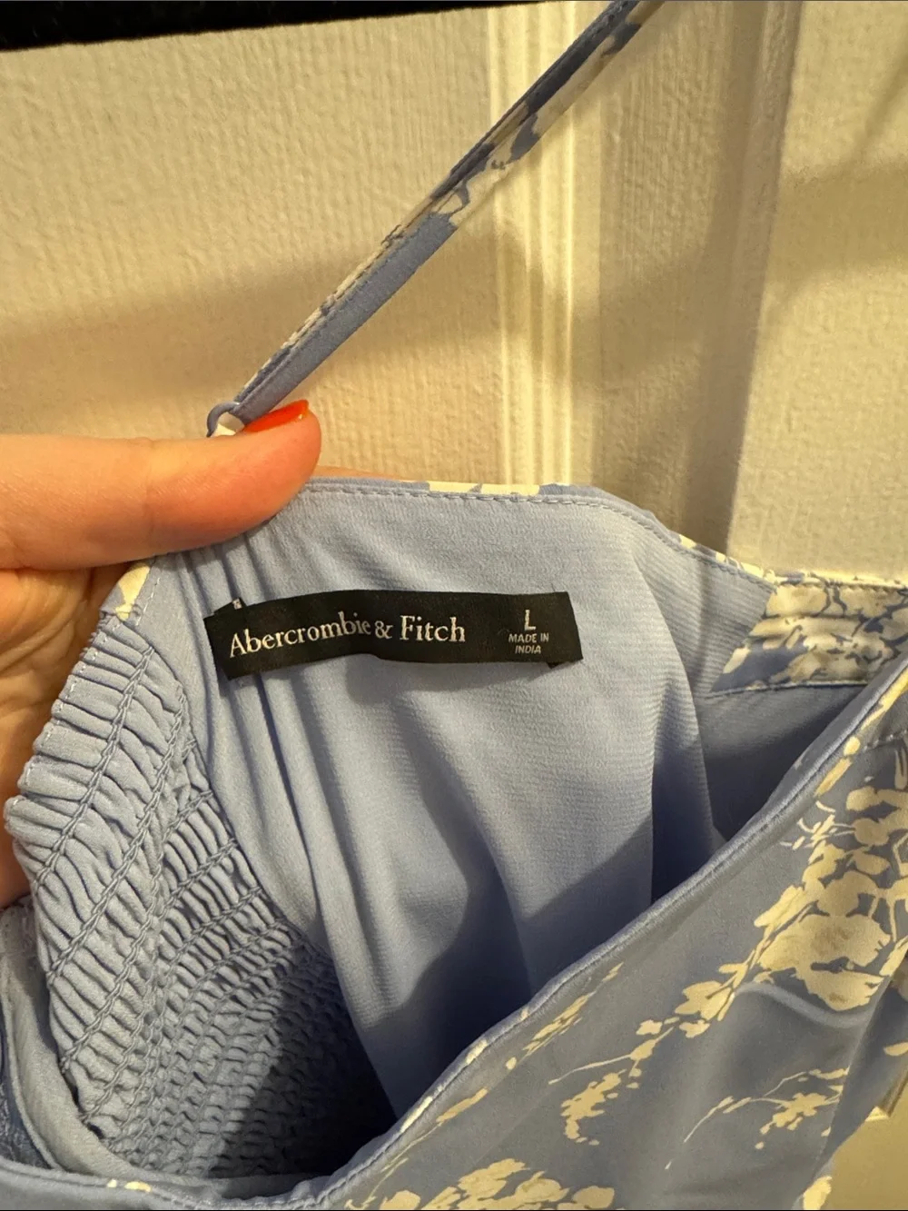 Abercrombie & Fitch Light Blue Floral Slip Maxi Dress